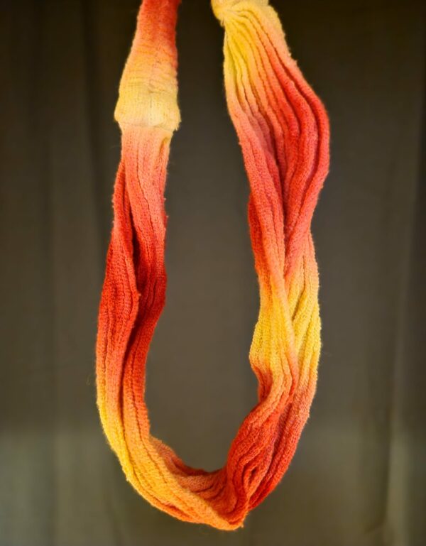 Bandeau pour tête rose et jaune/orangé
