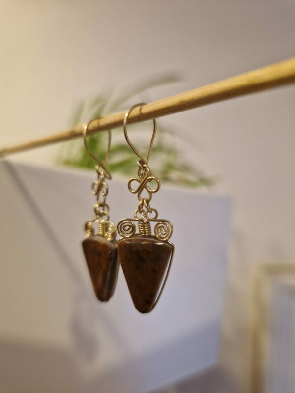 Boucles d'oreilles pierres semi précieuses